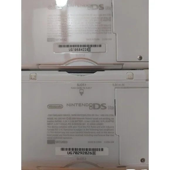 Lot of 2 Tested Nintendo DS Lite Polar White Consoles Bundle + Stylus Game Case - Picture 7 of 14